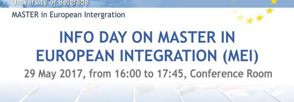 INFO DAY ON MASTER IN EUROPEAN INTEGRATION (MEI)