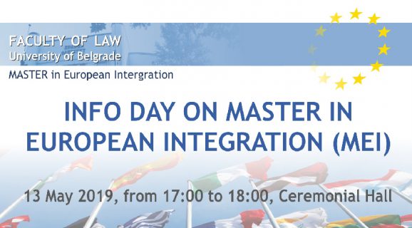 INFO DAY ON MASTER IN EUROPEAN INTEGRATION (MEI)