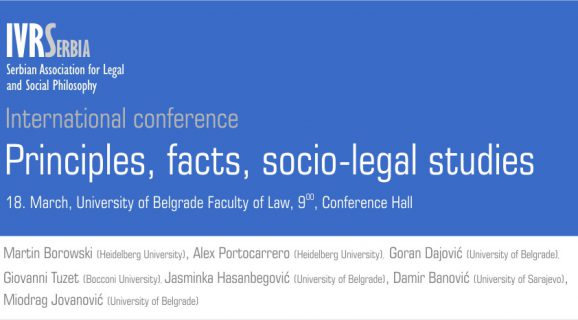 International conference - Principles, facts,  socio-legal studies