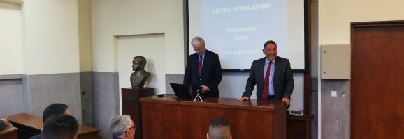 Professor Dr Dejan Popović held the lecture "Taxes in ancient Rome"