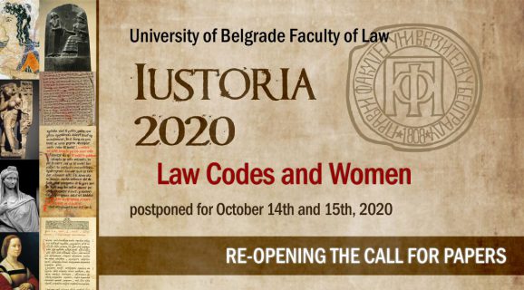 Iustoria 2020 - postponed for October and re-opening the call for papers