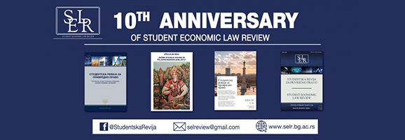 The Student economic law review is celebrating its 10th anniversary