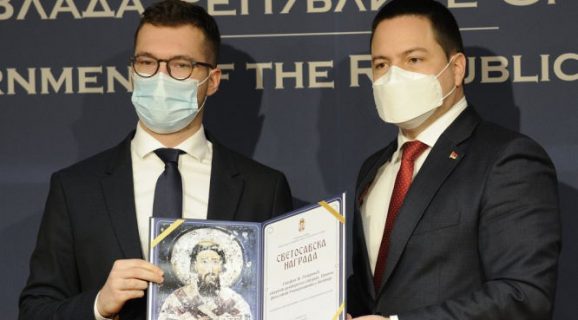 PhD student Stefan Petrović, the best student in the class of 2014/2015, is the winner of the Saint Sava Award for 2020