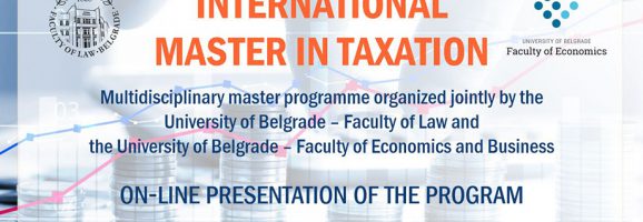 International Master in Taxation - Presentation of the program