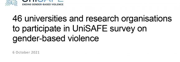 46 universities and research organisations to participate in UniSAFE survey on gender-based violence