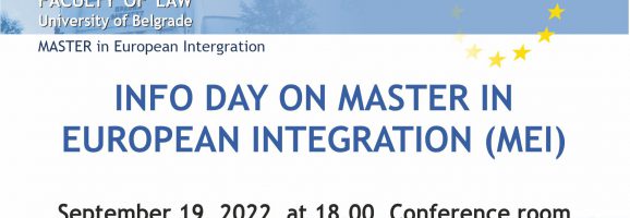 INFO DAY ON MASTER IN EUROPEAN INTEGRATION