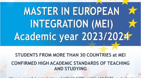 MASTER IN EUROPEAN INTEGRATION (MEI) Academic year 2023/2024 - ENROLLMENT OF THE 16th GENERATION OF STUDENTS OF LAW AND SOCIAL SCIENCES-HUMANITIES