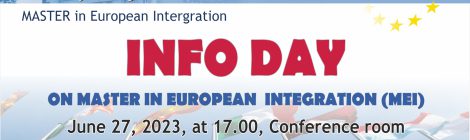 INFO DAY ON MASTER IN EUROPEAN INTEGRATION (MEI)