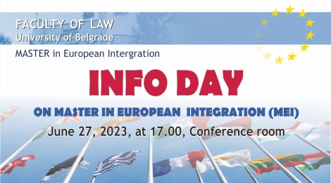 INFO DAY ON MASTER IN EUROPEAN INTEGRATION (MEI)