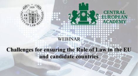 INVITATION TO A WEBINAR “CHALLENGES FOR ENSURING THE RULE OF LAW IN THE EU AND CANDIDATE COUNTRIES“