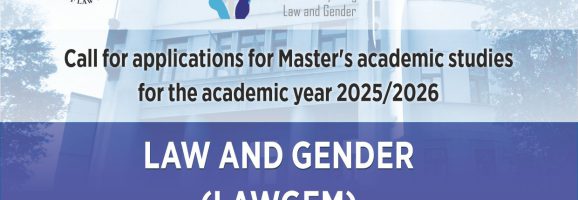 Call for applications for Master's academic studies for the academic year 2025/2026, study program in English, Law and Gender