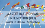 Notice on Enrollment – Master in European Integration