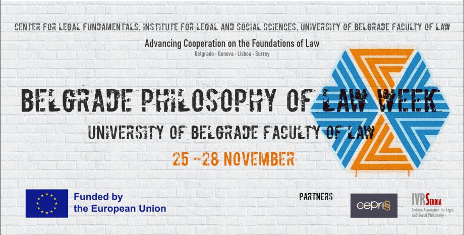 Belgrade Philosophy of Law Week 2025